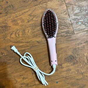 THERMO BRUSH Electric Hair Straightener Fast Ceramic Straighten & Blow pink